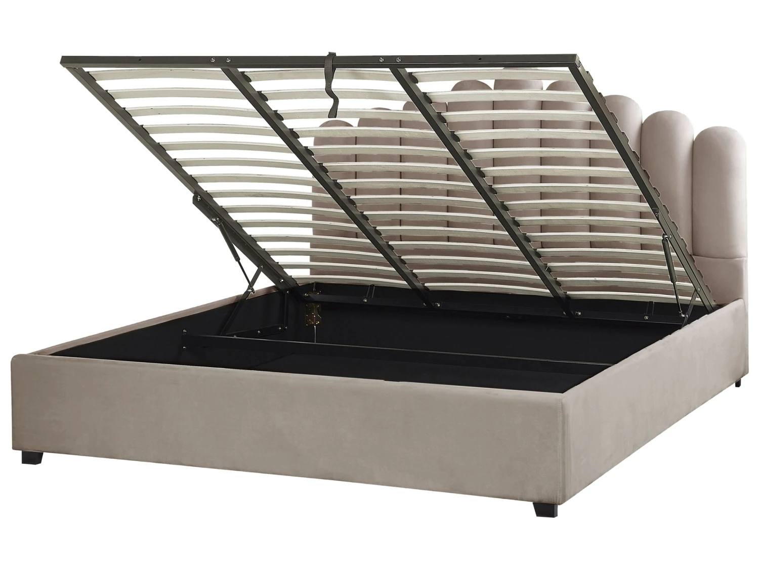 Sänky Sametti Säilytystila Ruskeanharmaa VINCENNES Useita Kokoja 1 Sänky Sametti Säilytystila Ruskeanharmaa VINCENNES Useita Kokoja