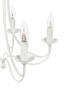 Kattokruunu 5 Polttimoa Metalli Valkoinen DABUS -Beliani undef src sa picid 818181 type whitesh image