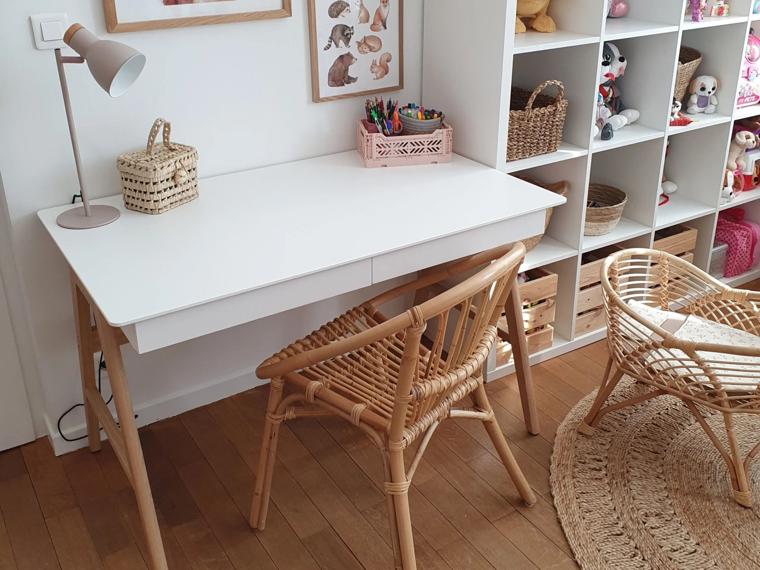 Työpöytä 120x70 Cm Valkoinen SHESLAY 8 Työpöytä 120x70 Cm Valkoinen SHESLAY - Image 8