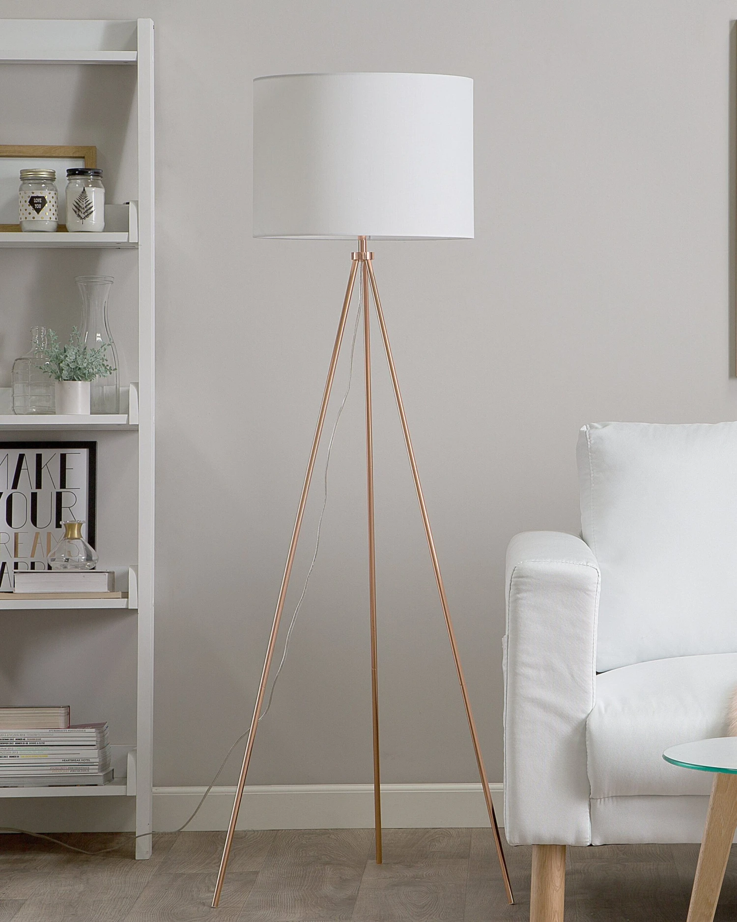 Lattiavalaisin Metalli Valkoinen/kupari VISTULA 5 Lattiavalaisin Metalli Valkoinen/kupari VISTULA - Image 5