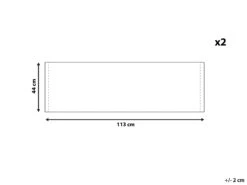 Aurinkotuolin Vaihtokangas Vihreä/valkoinen 2 Kpl ANZIO / AVELLINO -Beliani undef src sa picid 819933 type whitesh image