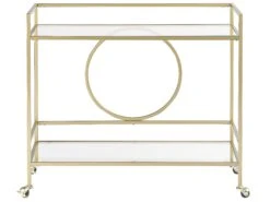 Kultainen Tarjoiluvaunu Lasitasolla KERRY -Beliani undef src sa picid 821299 type whitesh image