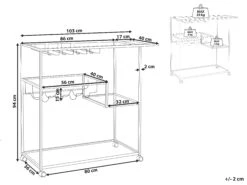 Musta Tarjoiluvaunu Lasitasolla MARCOLA -Beliani undef src sa picid 821331 type whitesh image