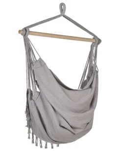 Riipputuoli Puuvilla Vaaleanharmaa BONEA -Beliani undef src sa picid 821545 type whitesh image