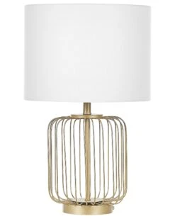 Pöytävalaisin Teräs Valkoinen/kulta THOUET