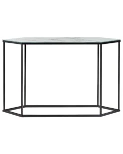 Konsolipöytä Marmorikuvio Valkoinen/musta PERRIN 9 Konsolipöytä Marmorikuvio Valkoinen/musta PERRIN -Beliani undef src sa picid 823484 type whitesh image