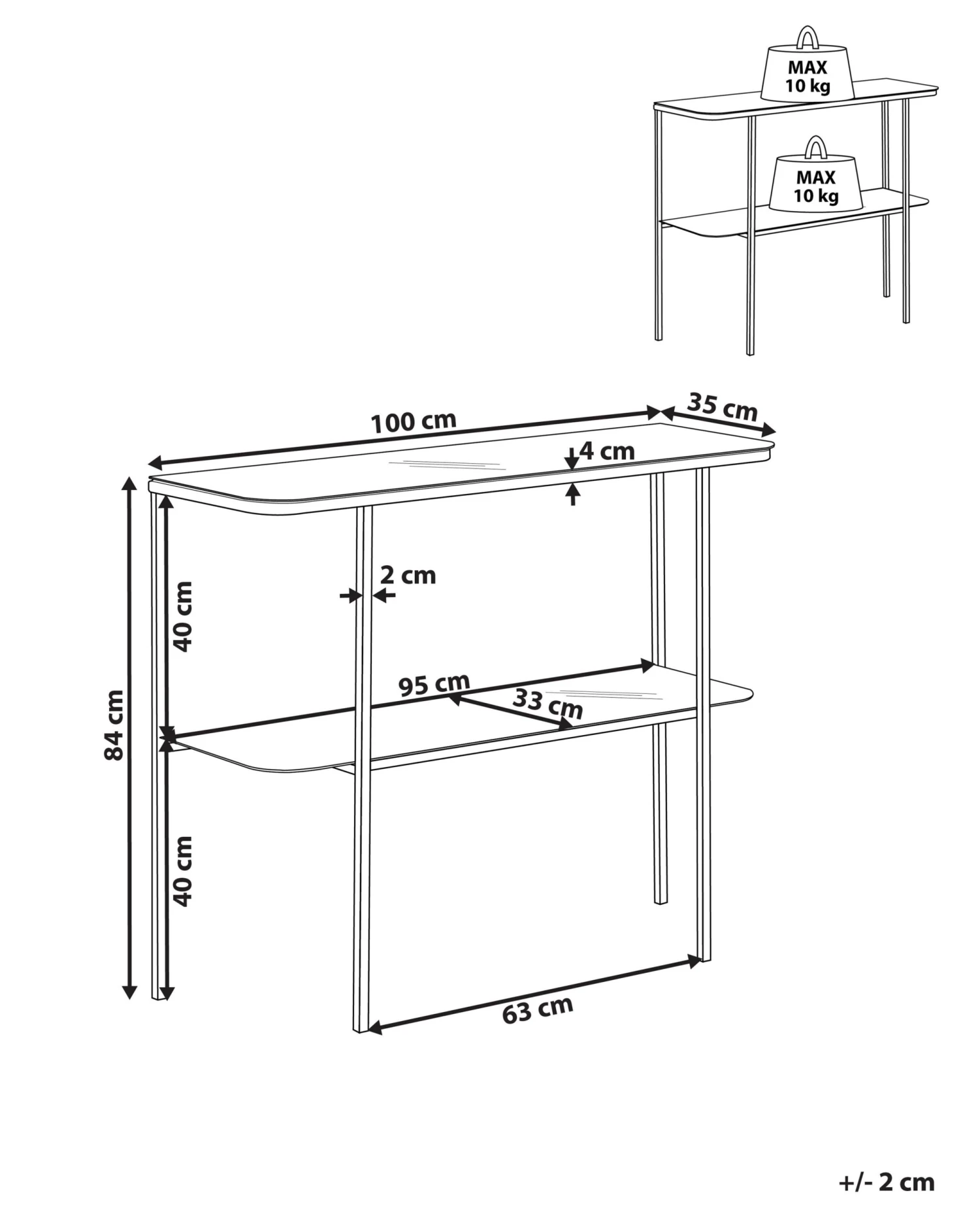 Konsolipöytä Teräs Marmorikuvio Valkoinen/hopea CALVERT - Image 8