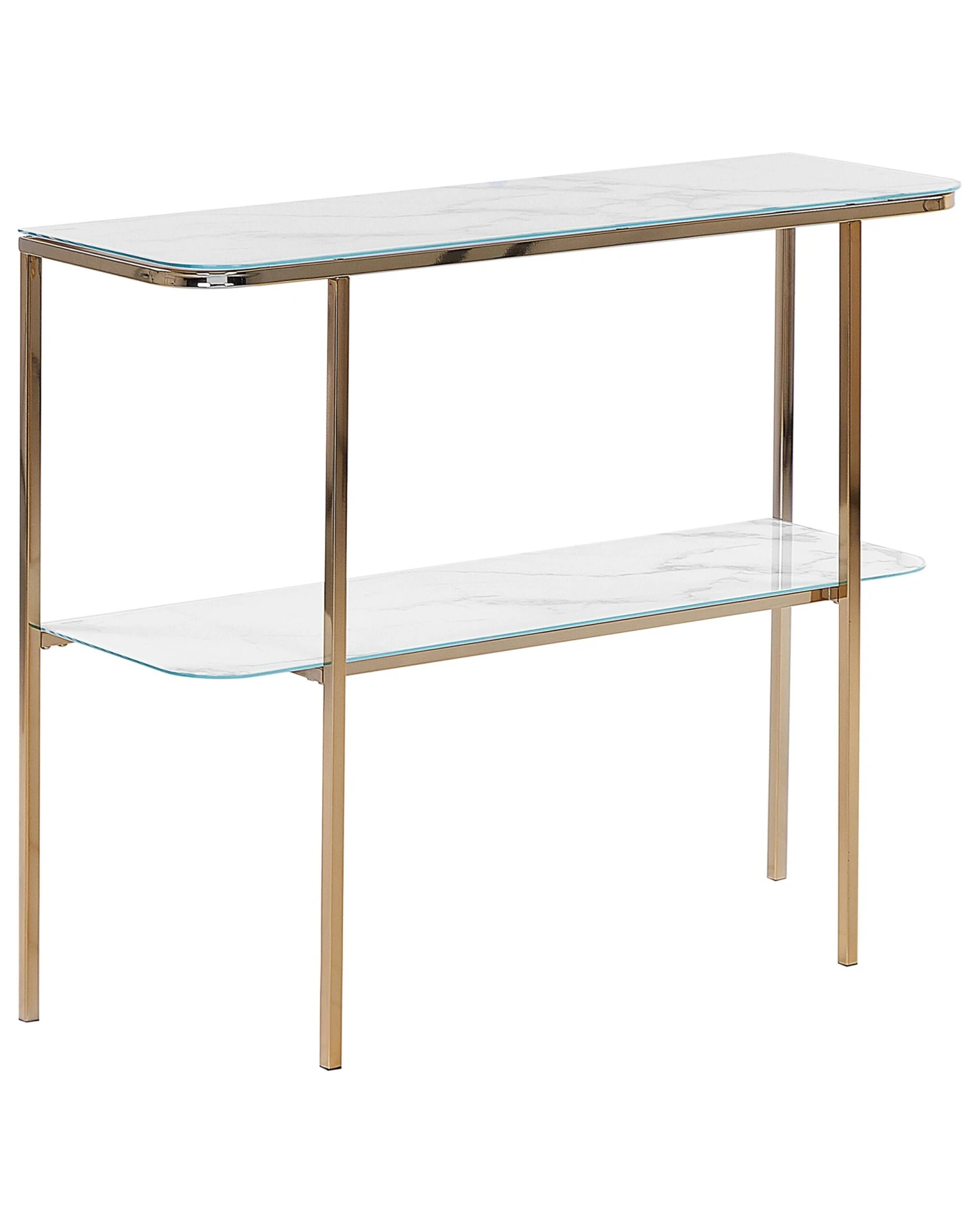 Konsolipöytä Teräs Marmorikuvio Valkoinen/kulta CALVERT 1 Konsolipöytä Teräs Marmorikuvio Valkoinen/kulta CALVERT