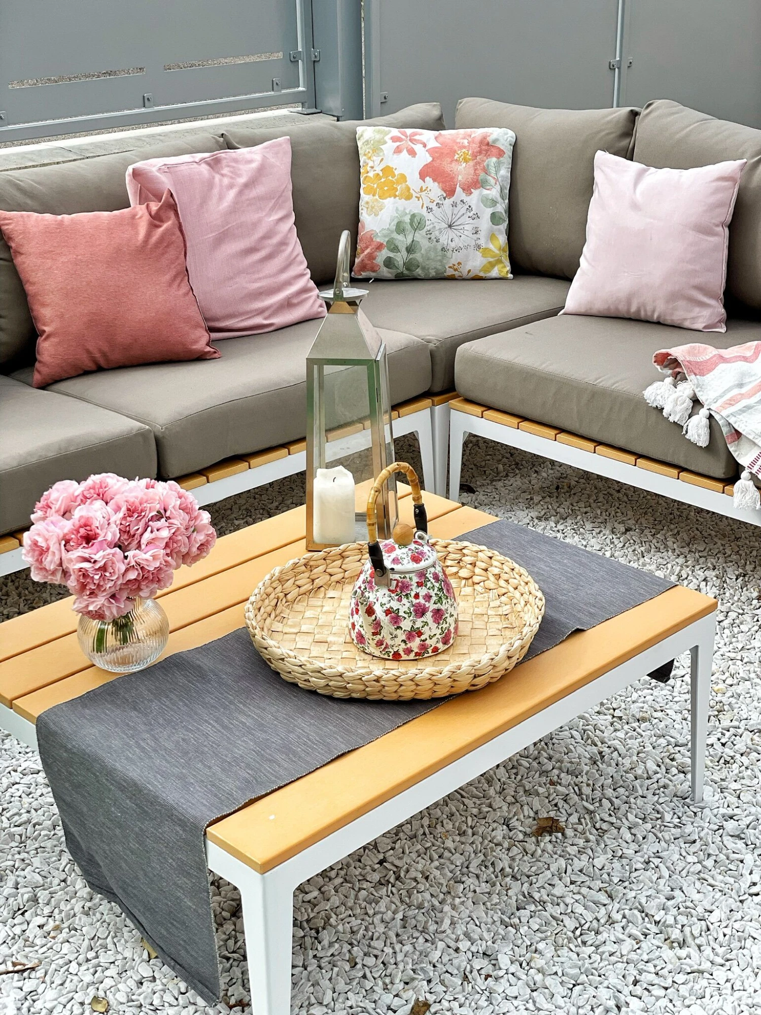 Puutarhasohva Ja Sohvapöytä POSITANO - Image 4