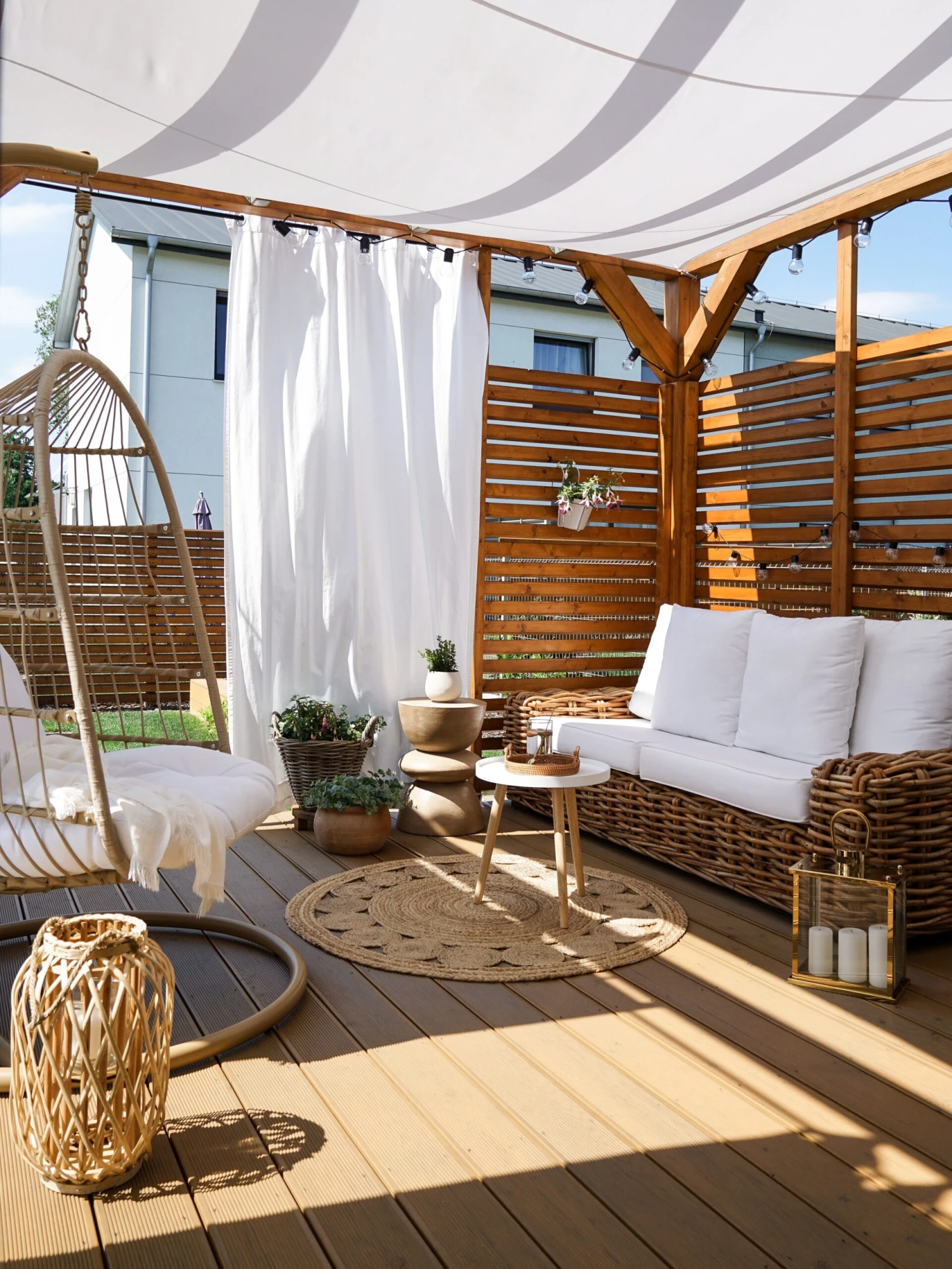 Riipputuoli Jalustalla Rottinkinen Musta ALBA 5 Riipputuoli Jalustalla Rottinkinen Musta ALBA - Image 5