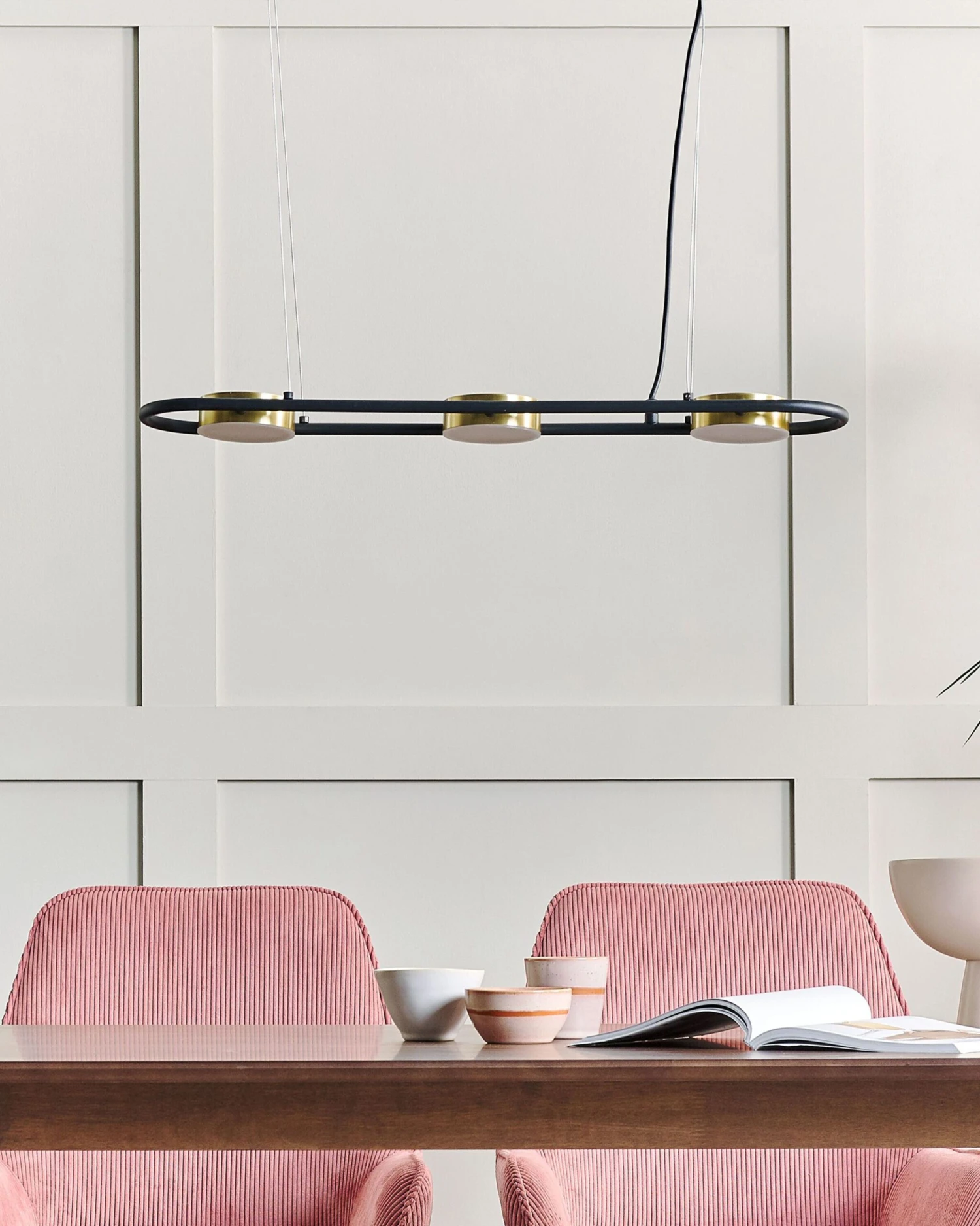 Riippuvalaisin 3 Polttimoa Teräs Musta/messinki MALI 3 Riippuvalaisin 3 Polttimoa Teräs Musta/messinki MALI - Image 3