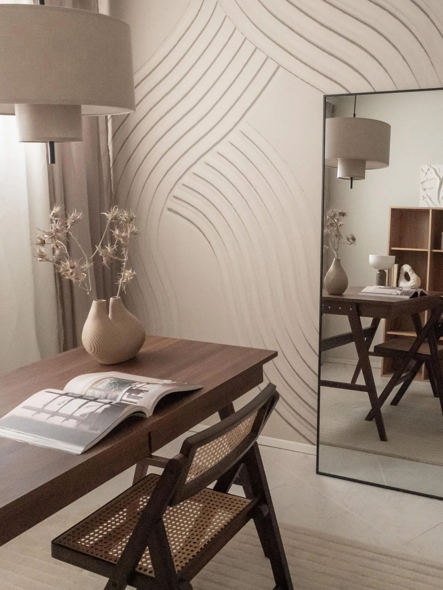 Työpöytä 120x70 Cm Tumma Puu SHESLAY - Image 6