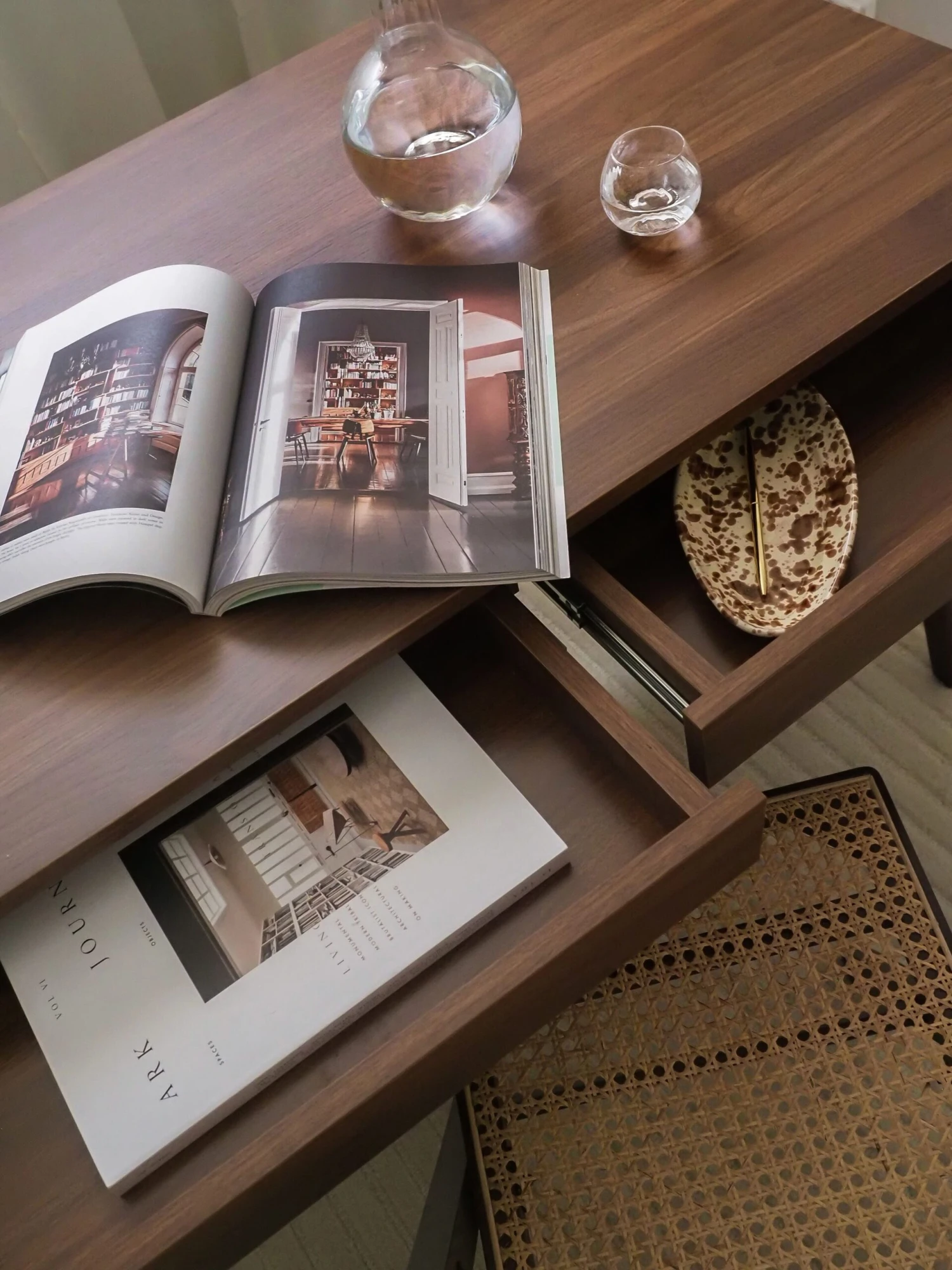 Työpöytä 120x70 Cm Tumma Puu SHESLAY - Image 7