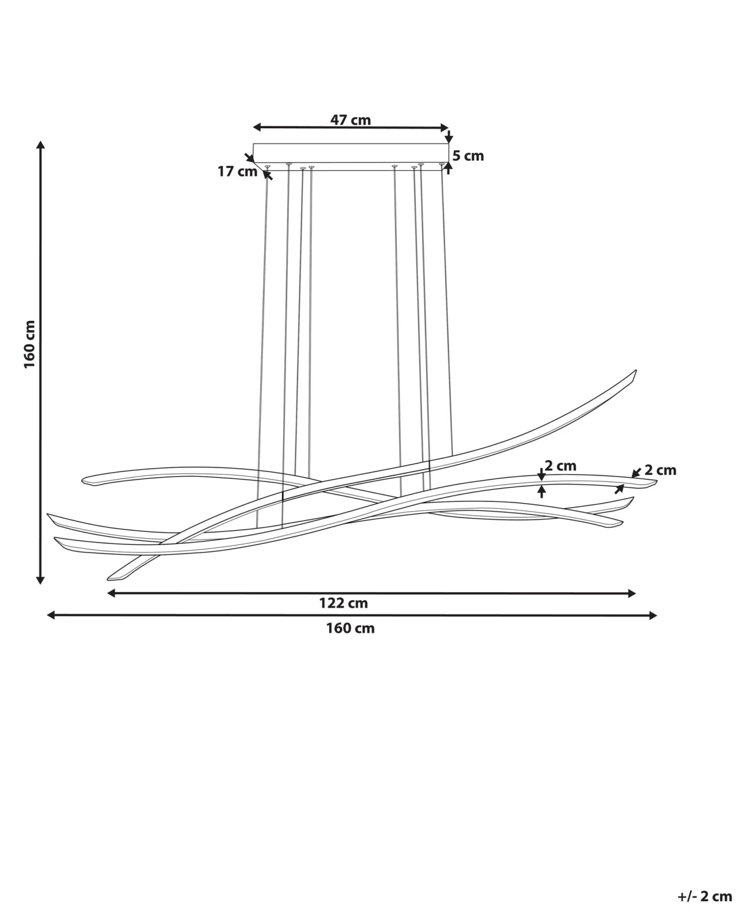 LED-riippuvalaisin 4 Polttimoa Teräs Musta CALAO 10 LED-riippuvalaisin 4 Polttimoa Teräs Musta CALAO - Image 10