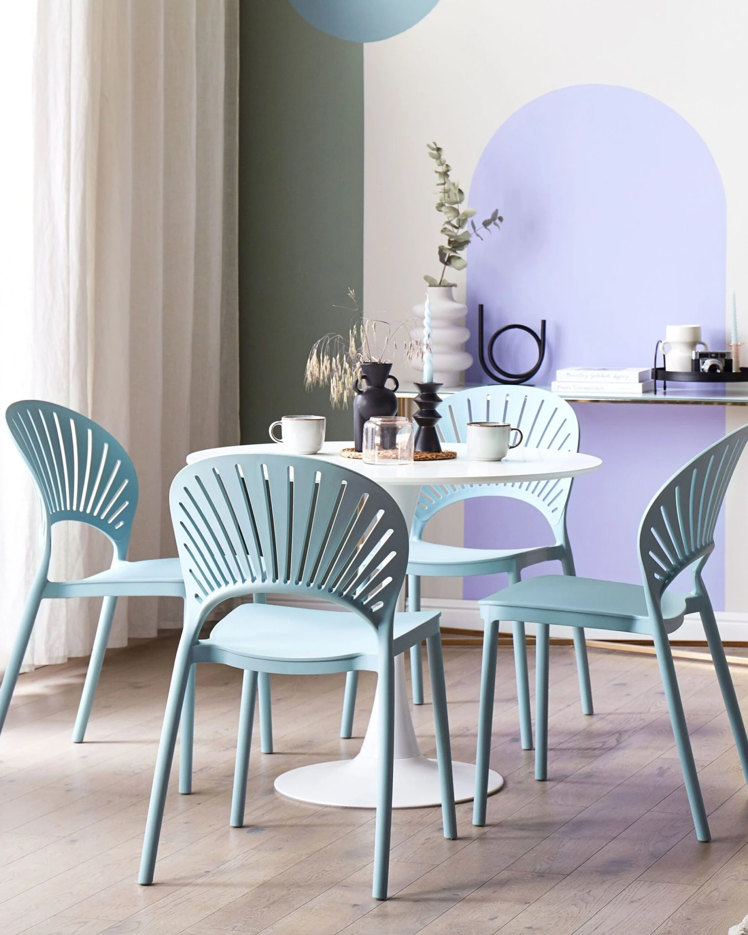 Tuoli Muovi Vaaleansininen 4 Kpl OSTIA - Image 3