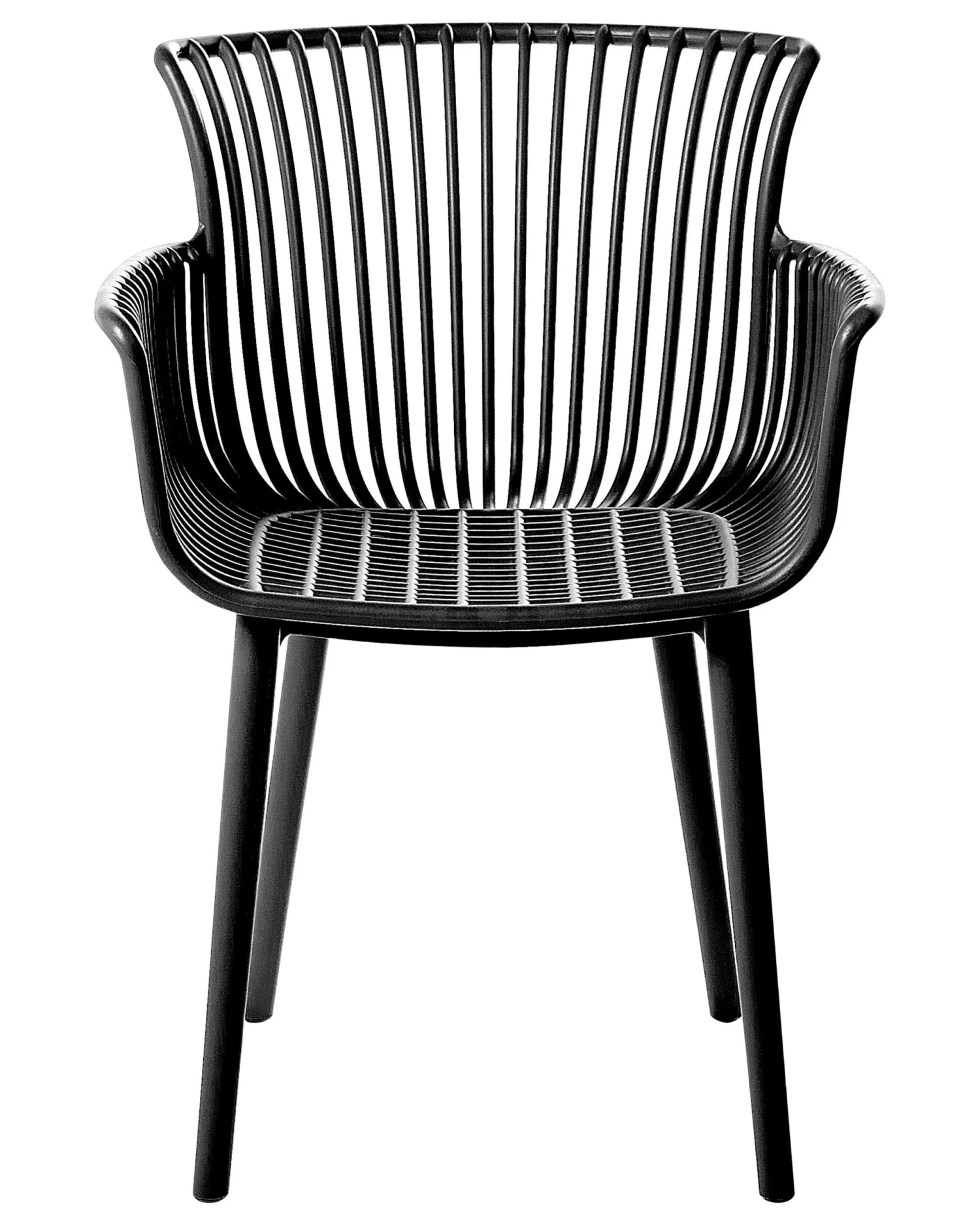 Tuoli Muovi Musta 4 Kpl PESARO - Image 5