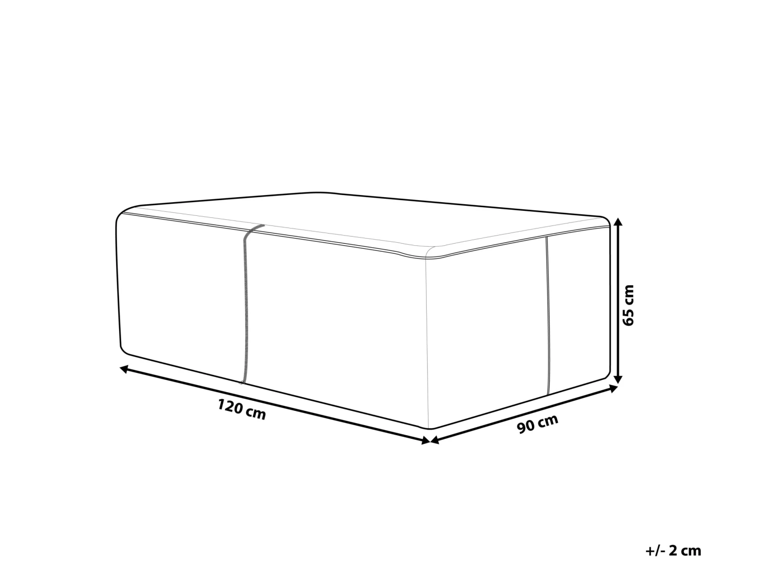 Suojapeite Puutarhapenkille Siniharmaa 120 X 90 X 65 Cm CHUVA - Image 8