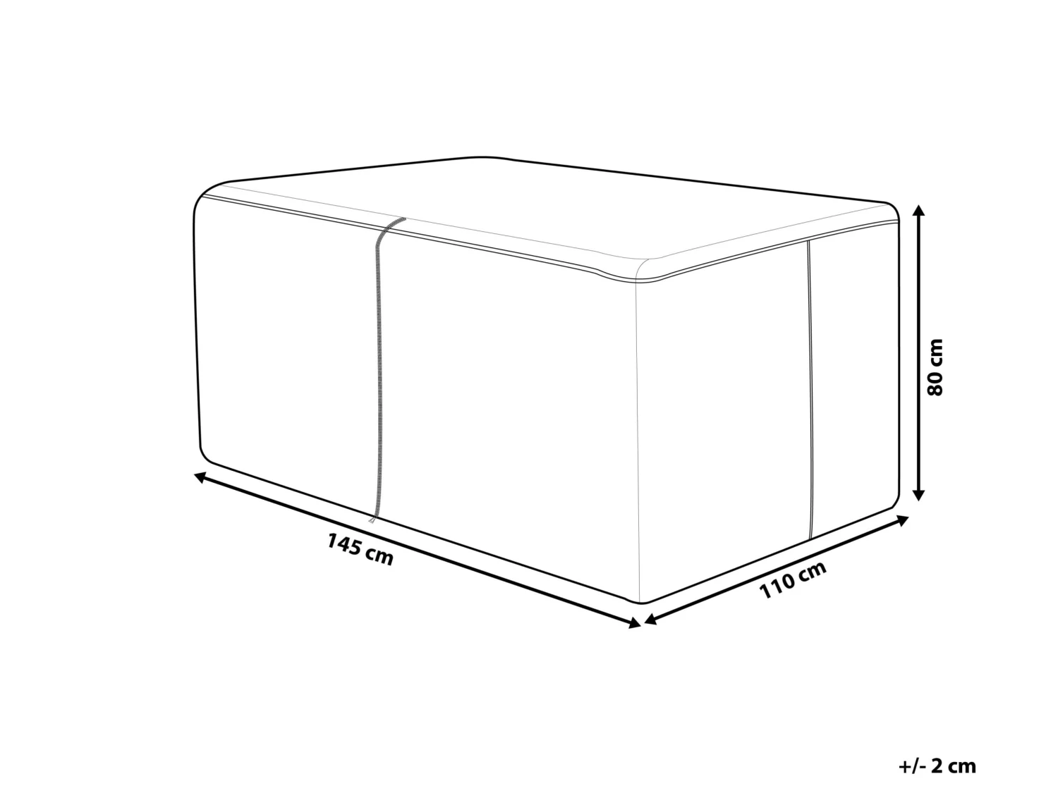 Suojapeite Puutarhakalusteille Siniharmaa 145 X 110 X 80 Cm CHUVA 8 Suojapeite Puutarhakalusteille Siniharmaa 145 X 110 X 80 Cm CHUVA - Image 8