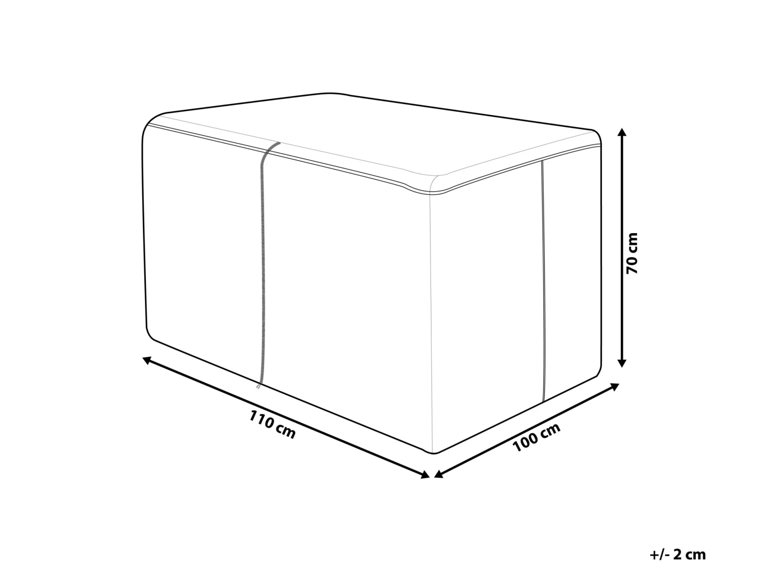 Suojapeite Puutarhakalusteille Siniharmaa 110 X 100 X 70 Cm CHUVA - Image 8