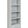 Kirjahylly 4 Hyllyä Laatikko Vaaleanharmaa CLIO