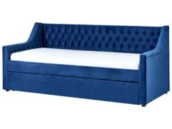 Sänky Sametti Lisävuode Laivastonsininen 90 X 200 Cm MONTARGIS -Beliani undef src sa picid 827006 type whitesh image