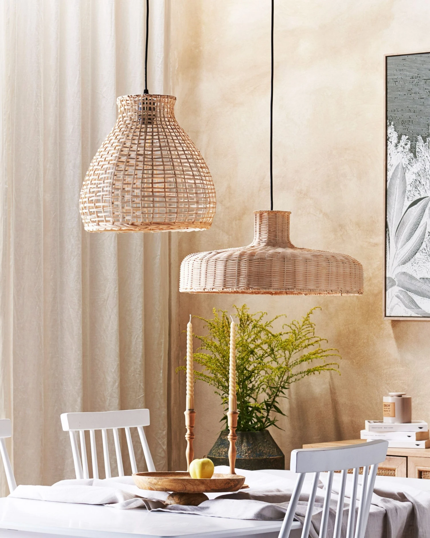 Riippuvalaisin Rottinki Luonnonväri TAMARIN - Image 3