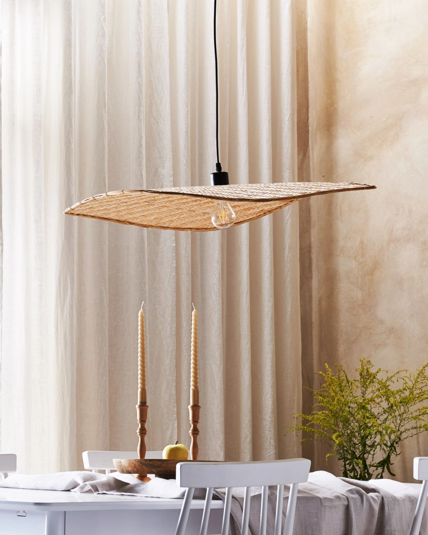 Riippuvalaisin Bambu Vaalea Puu GALANA 3 Riippuvalaisin Bambu Vaalea Puu GALANA - Image 3