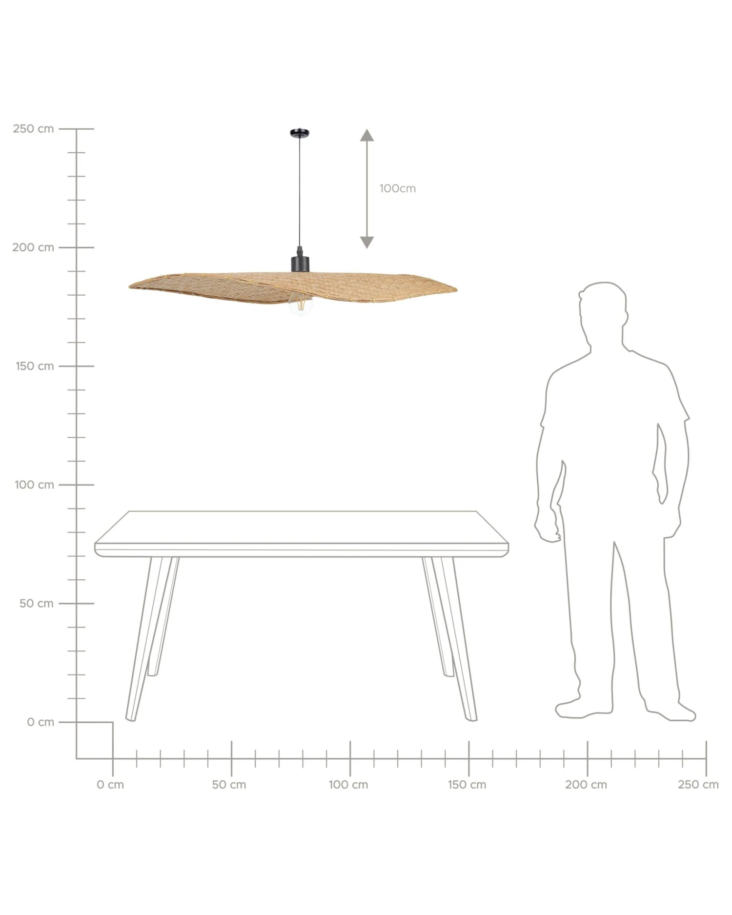 Riippuvalaisin Bambu Vaalea Puu GALANA 8 Riippuvalaisin Bambu Vaalea Puu GALANA - Image 8