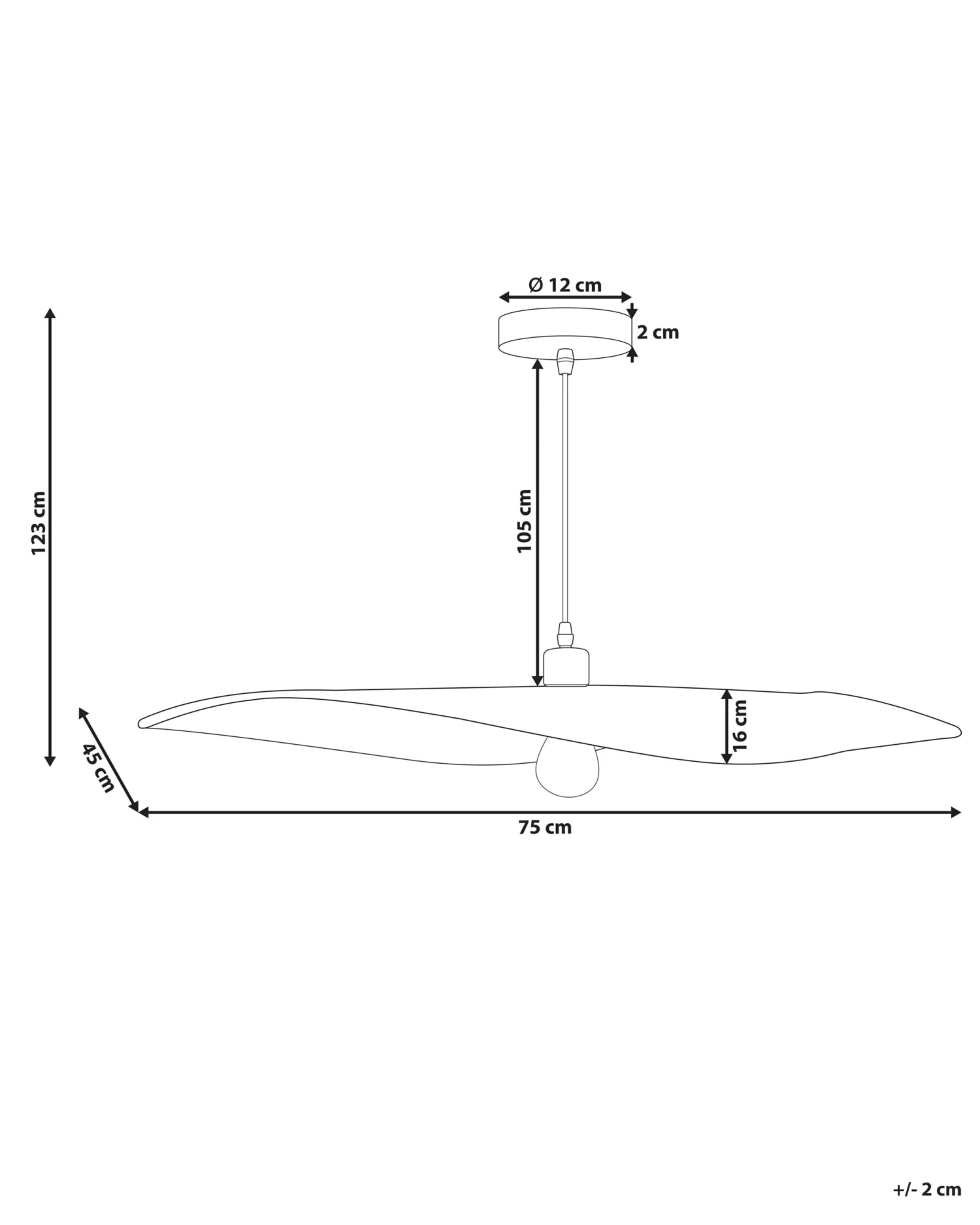 Riippuvalaisin Bambu Vaalea Puu GALANA 9 Riippuvalaisin Bambu Vaalea Puu GALANA - Image 9
