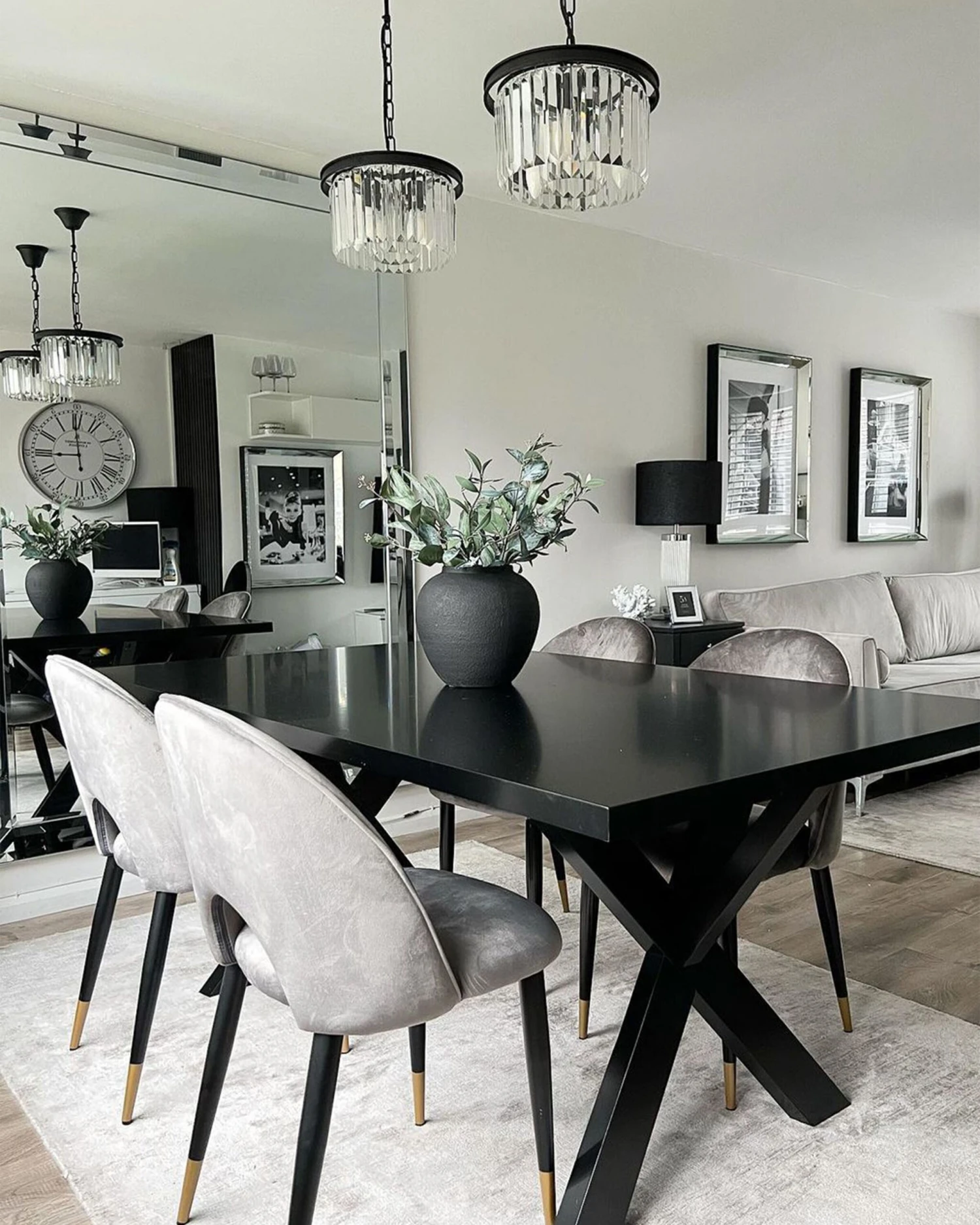 Ruokapöytä Musta 180 X 100 Cm LISALA 3 Ruokapöytä Musta 180 X 100 Cm LISALA - Image 3