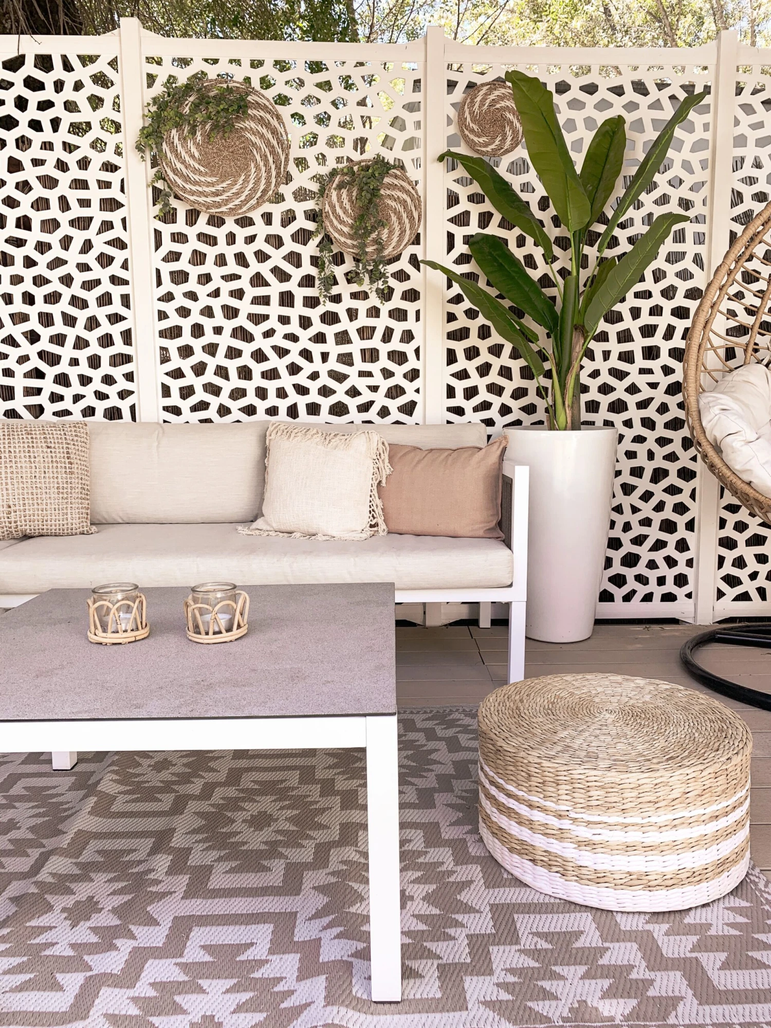 4-istuttava Ulkosohvaryhmä Alumiini Vasenk. Valkoinen/ruskea BORELLO - Image 9