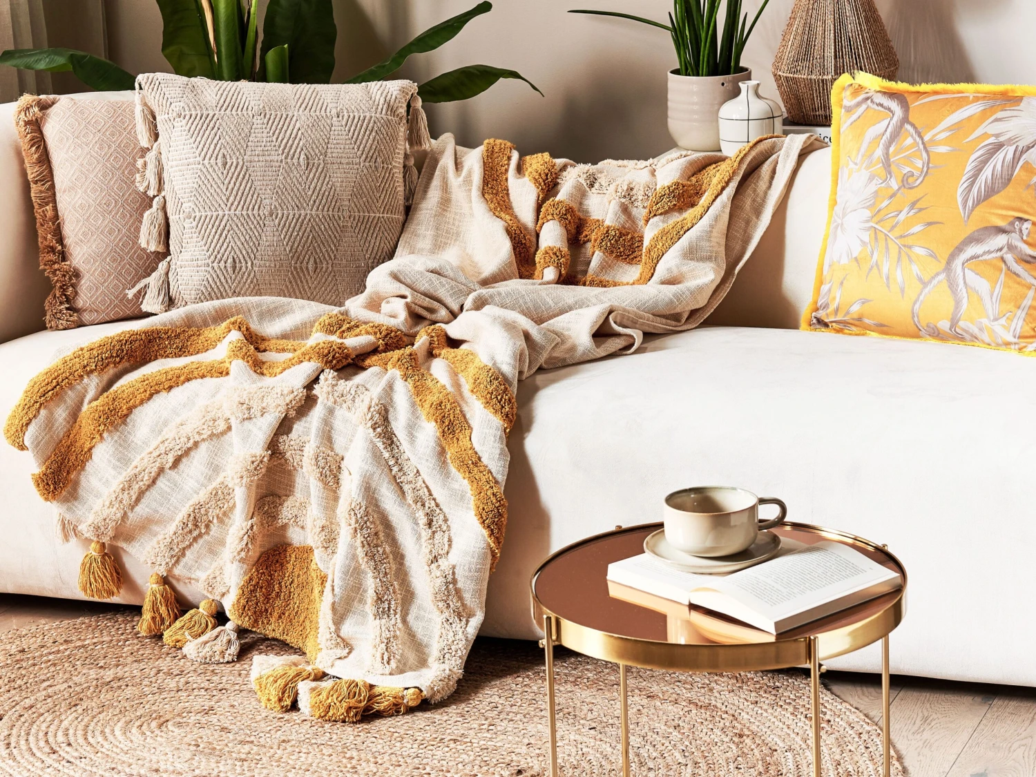 Huopa Puuvilla Beige/oranssi 130 X 180 Cm MATHURA - Image 2