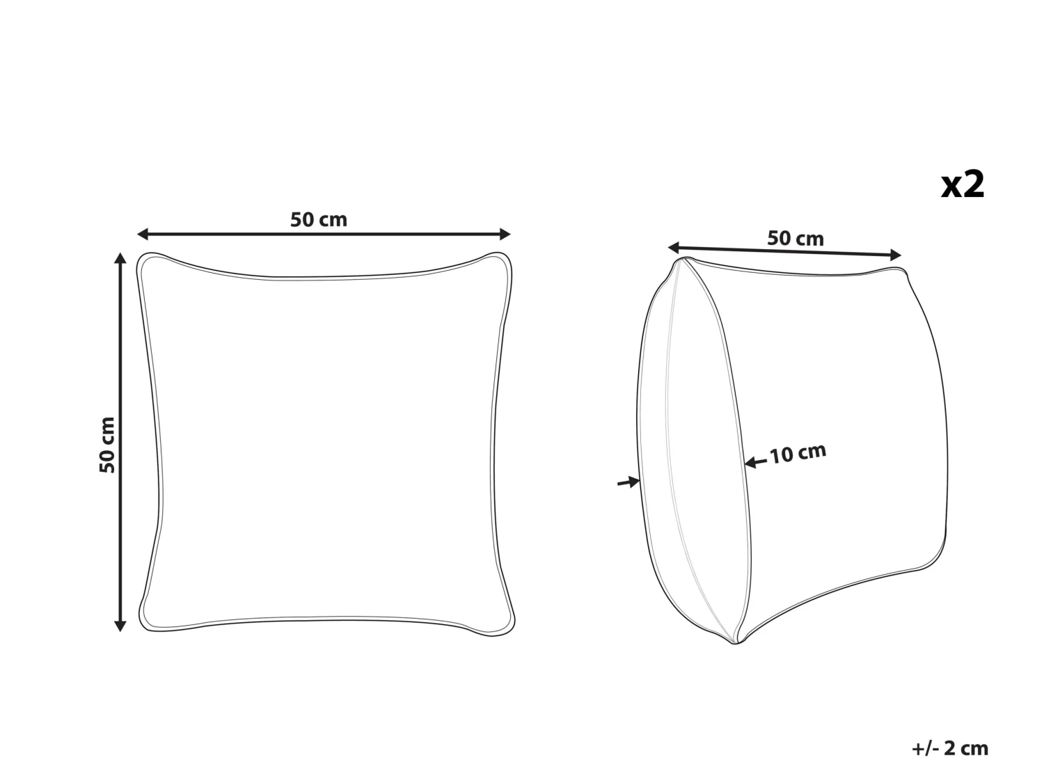 Koristetyyny Puuvilla Monivärinen Kirjailtu 50 X 50 Cm 2 Kpl VELLORE 8 Koristetyyny Puuvilla Monivärinen Kirjailtu 50 X 50 Cm 2 Kpl VELLORE - Image 8