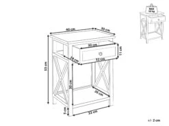 Yöpöytä Puu Valkoinen 40 X 30 X 53 Cm PRIMERA 15 Yöpöytä Puu Valkoinen 40 X 30 X 53 Cm PRIMERA -Beliani undef src sa picid 830011 type whitesh image