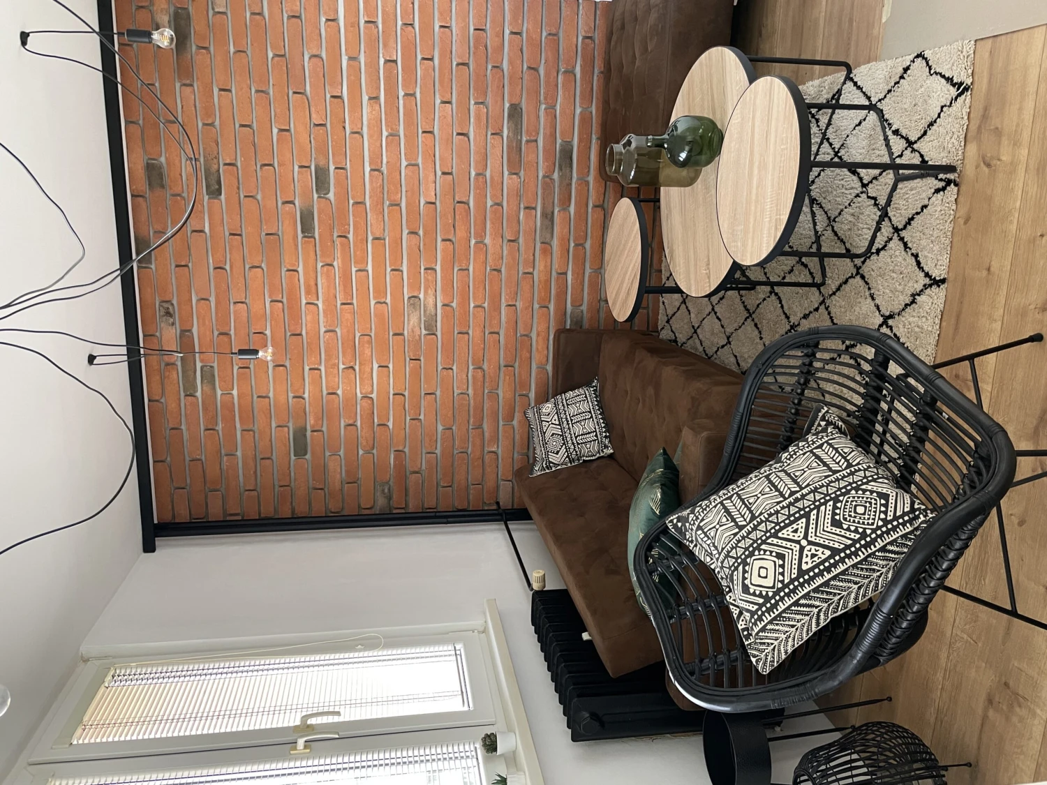 Matto Kangas Beige/musta MIDYAT II Useita Kokoja 3 Matto Kangas Beige/musta MIDYAT II Useita Kokoja - Image 3