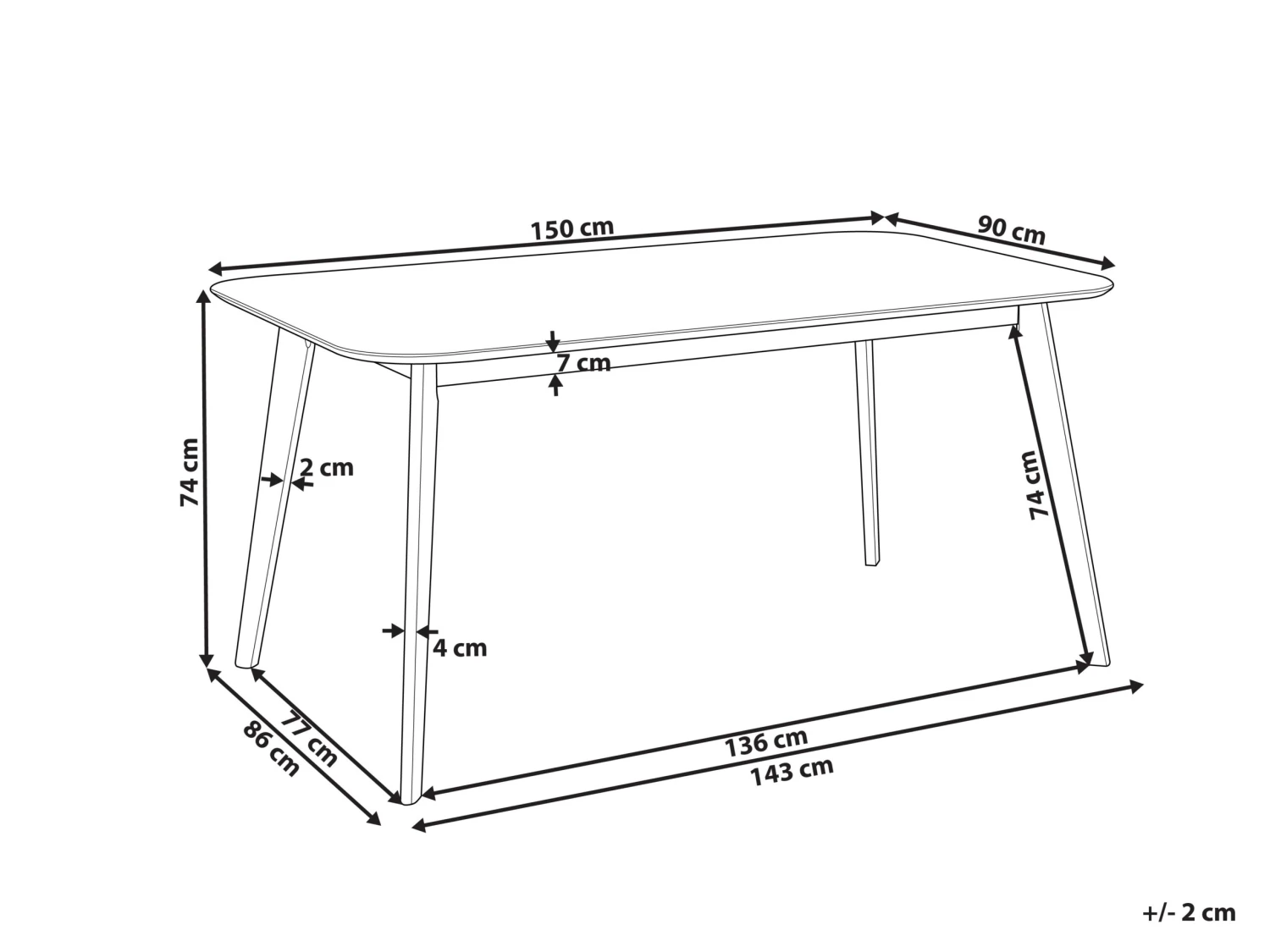 Ruokapöytä Tumma Puu 150 X 90 Cm EPHRATA 9 Ruokapöytä Tumma Puu 150 X 90 Cm EPHRATA - Image 9