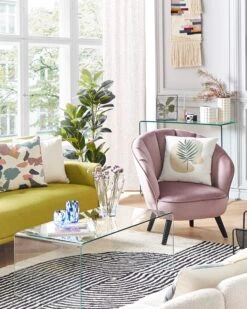 Nojatuoli Sametti Vaaleanpunainen DALA -Beliani undef src sa picid 833128 type whitesh image