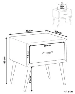 Yöpöytä Sametti Laatikko Laivastonsininen FLAYAT -Beliani undef src sa picid 833993 type whitesh image
