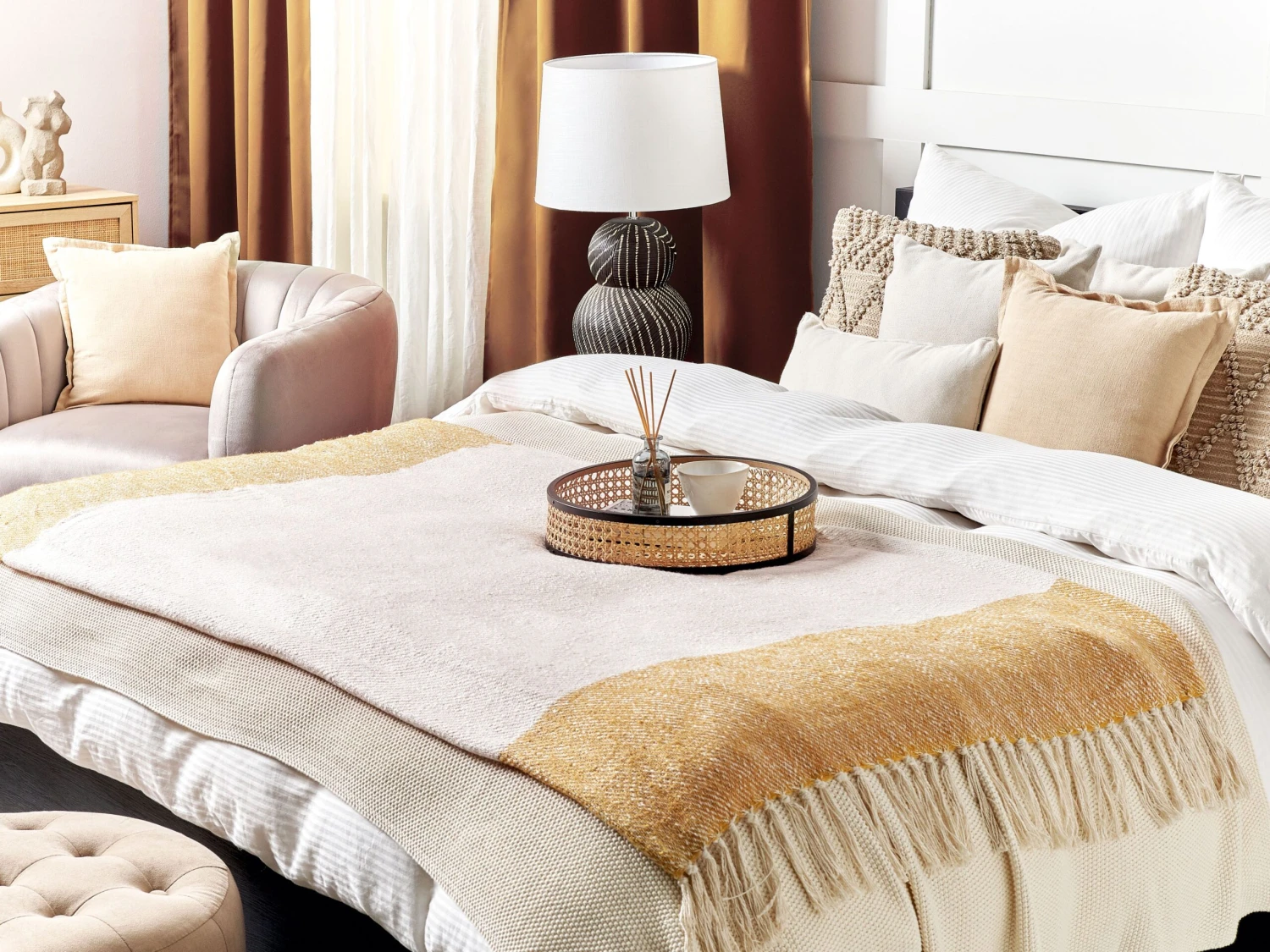 Huopa Beige/oranssi 130 X 170 Cm SALME - Image 2