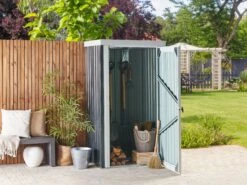 Puutarhavaja Teräs Grafiitinharmaa 98 X 180 Cm UMBRIA -Beliani undef src sa picid 835760 type whitesh image