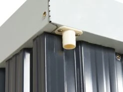 Puutarhavaja Teräs Grafiitinharmaa 98 X 180 Cm UMBRIA -Beliani undef src sa picid 835766 type whitesh image