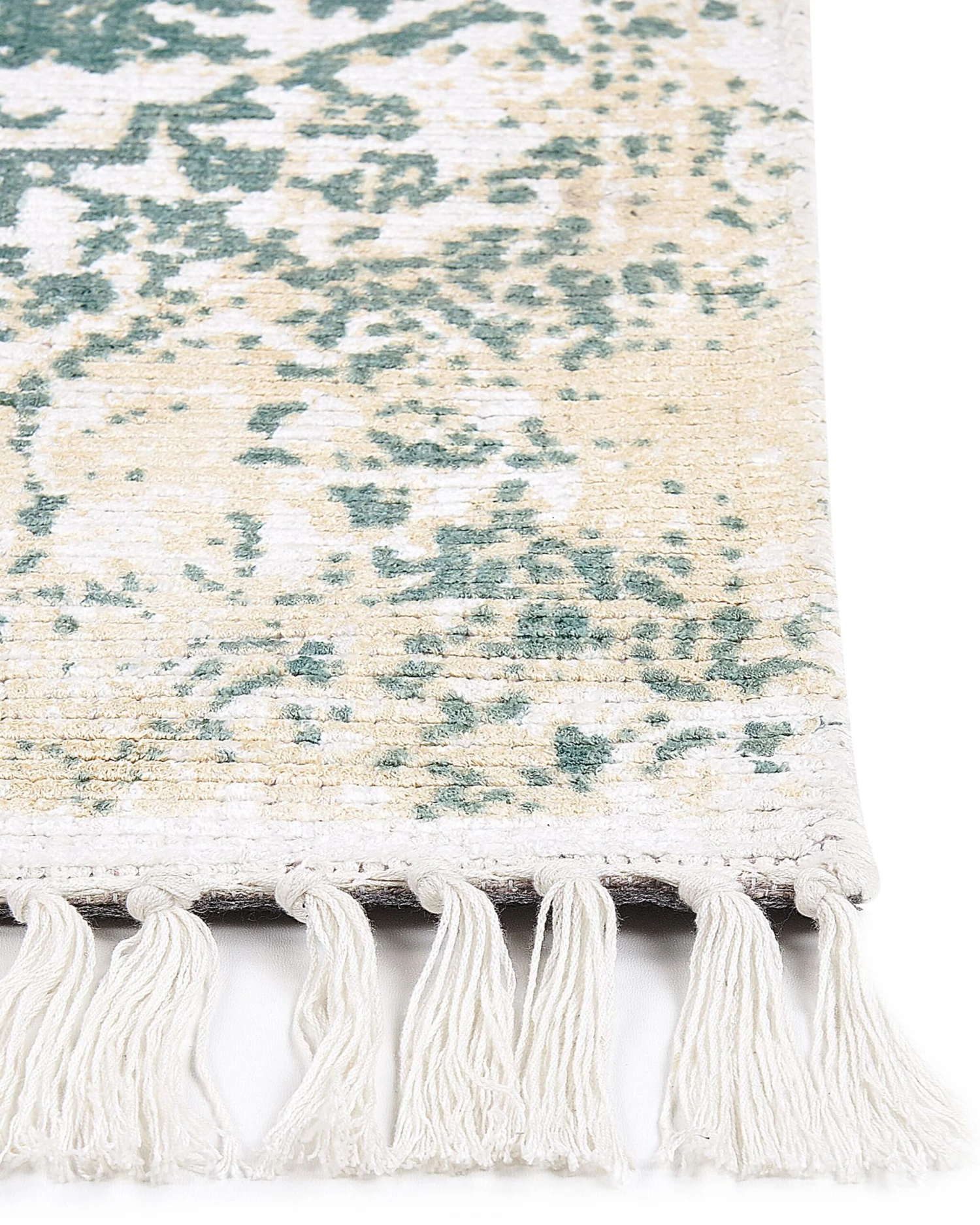 Matto Viskoosi Vaalea Beige/vihreä BOYALI Useita Kokoja - Image 3