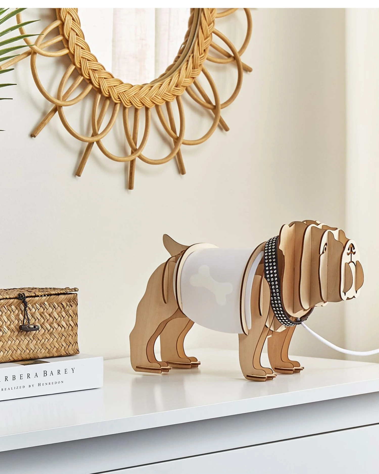 Pöytävalaisin Vaalea Puu DOUCE - Image 3