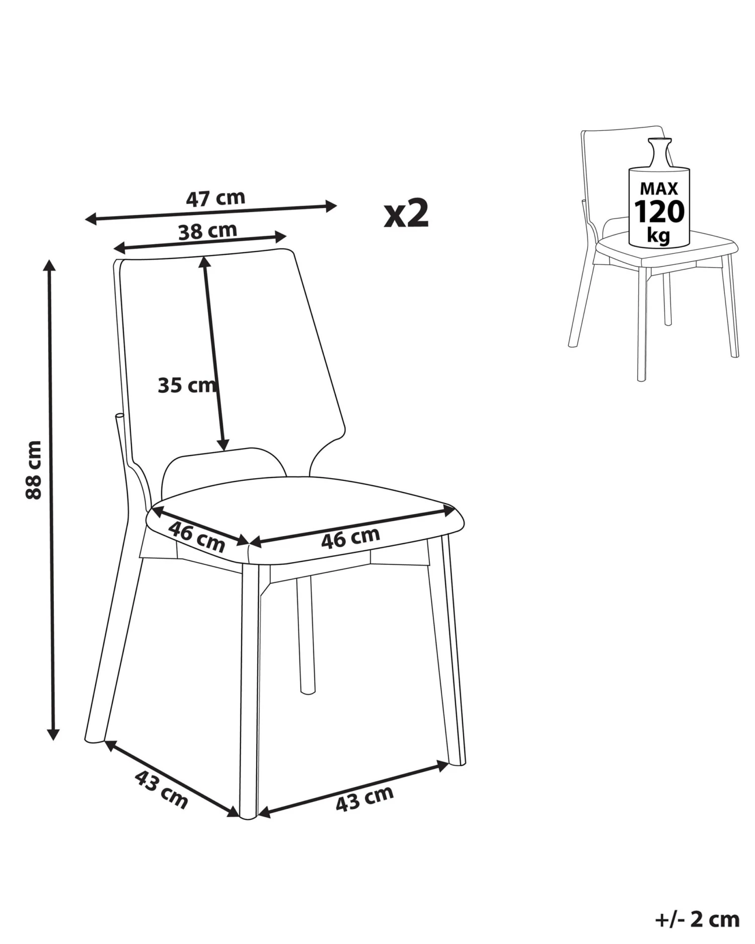 Tuoli Vaalea Puu/harmaa 2 Kpl ABEE 10 Tuoli Vaalea Puu/harmaa 2 Kpl ABEE - Image 10