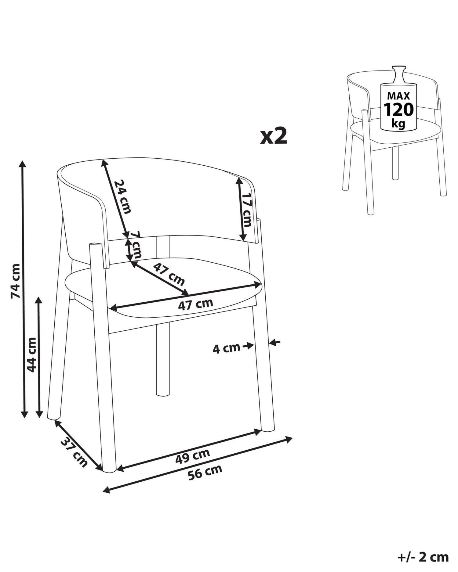 Tuoli Vaalea Puu/vaaleansininen 2 Kpl MARIKANA 9 Tuoli Vaalea Puu/vaaleansininen 2 Kpl MARIKANA - Image 9