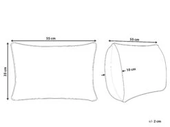 Koristetyyny Puuvilla Harmaa/beige 35 X 35 Cm OCIMUM -Beliani undef src sa picid 839032 type whitesh image