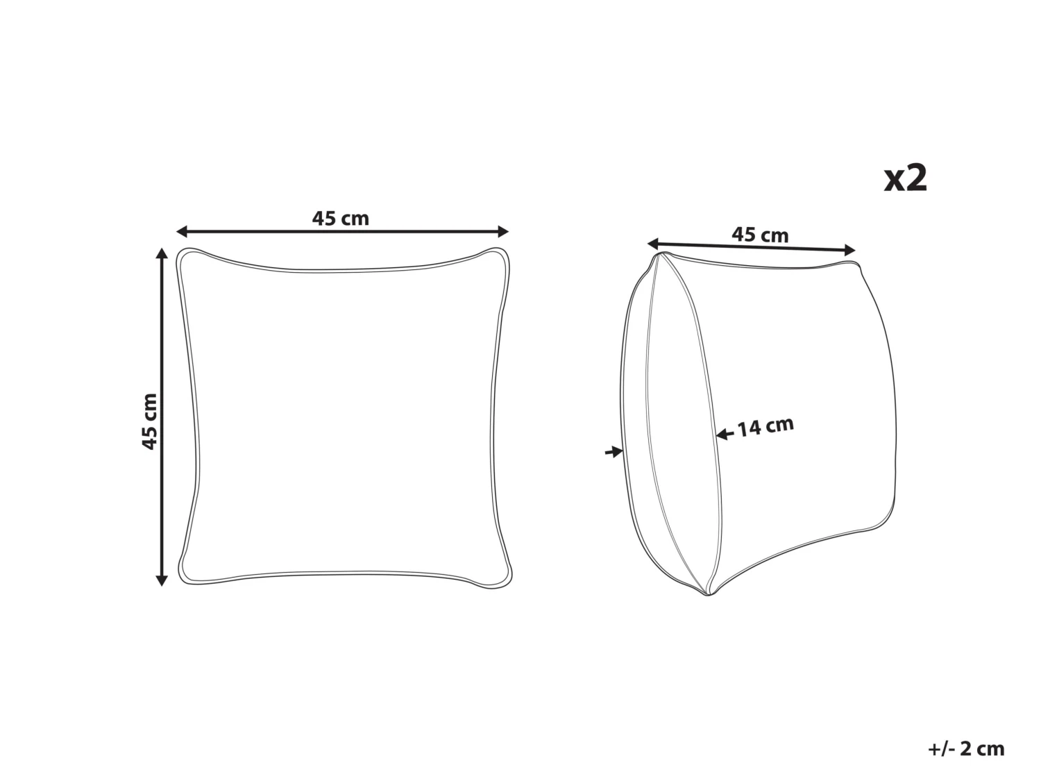 Koristetyyny Puuvilla Vaaleanvihreä 45 X 45 Cm 2 Kpl BACOPA - Image 7