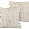 Koristetyyny Puuvilla Beige 45 X 45 Cm 2 Kpl PLEIONE