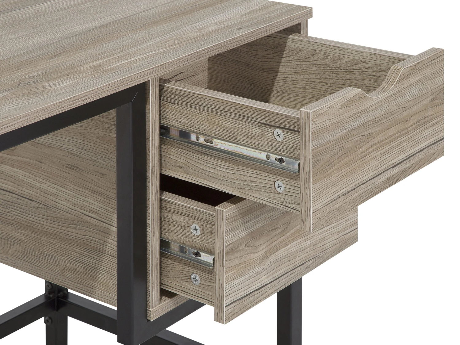 Työhuonesetti 2 Osaa Vaalea Puu/musta FOSTER/GRANT - Image 9