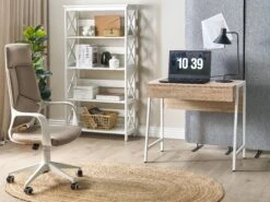 Kirjahylly 4 Hyllyä Valkoinen FOSTER -Beliani undef src sa picid 843438 type color image